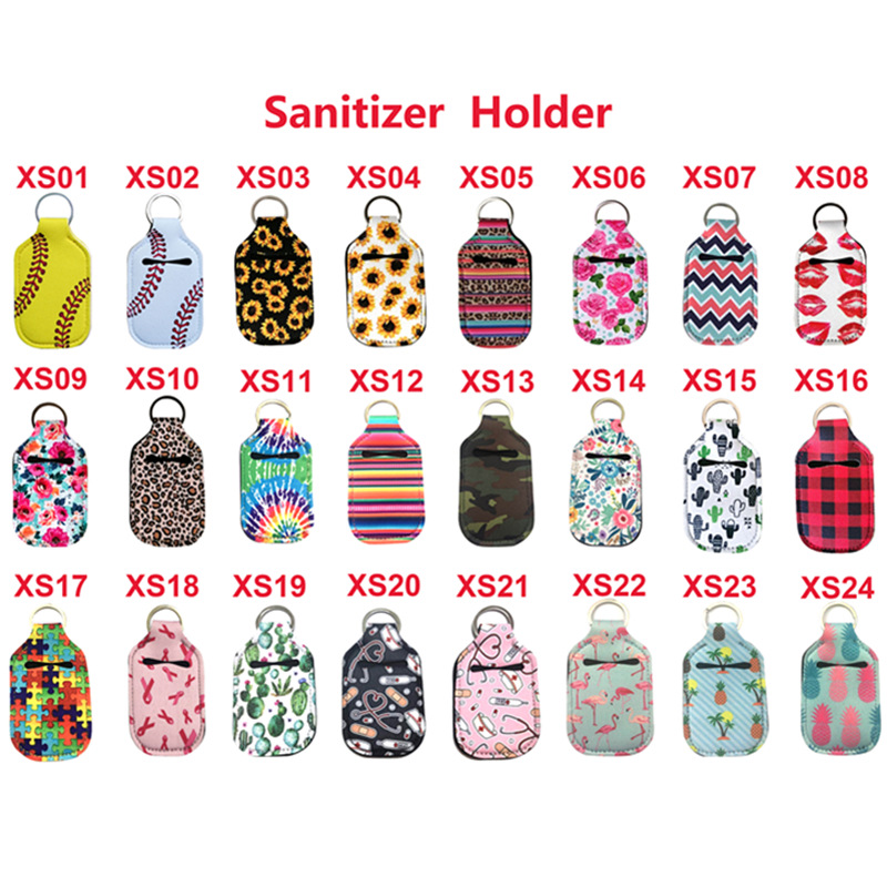 Neoprene Hand Sanitizer Bottle Holder Keychain Bags 30M 10.3*6cm Key Rings Hand soap Bottle Holder 24 Colors s
Neoprene Hand Sanitizer Bottle Holder Keychain Bags 30M 10.3*6cm Key Rings Hand soap Bottle Holder 24 Colors s