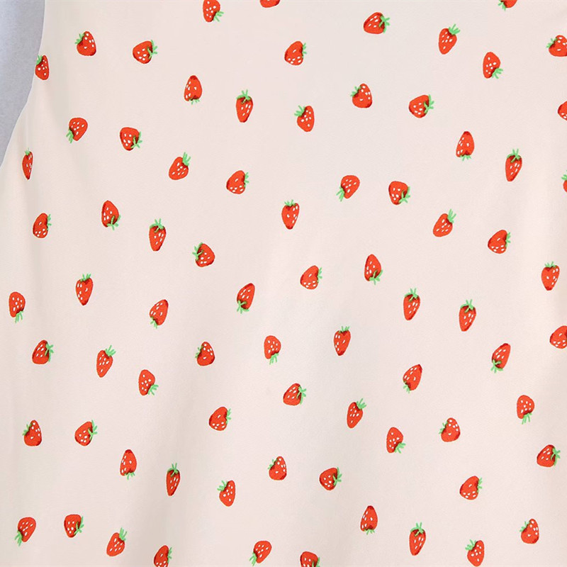 PUWD Sweet Women V Neck Draw Back Dress Summer Fashion Ladies College Style Cute Female Printed Mini Sling 210522