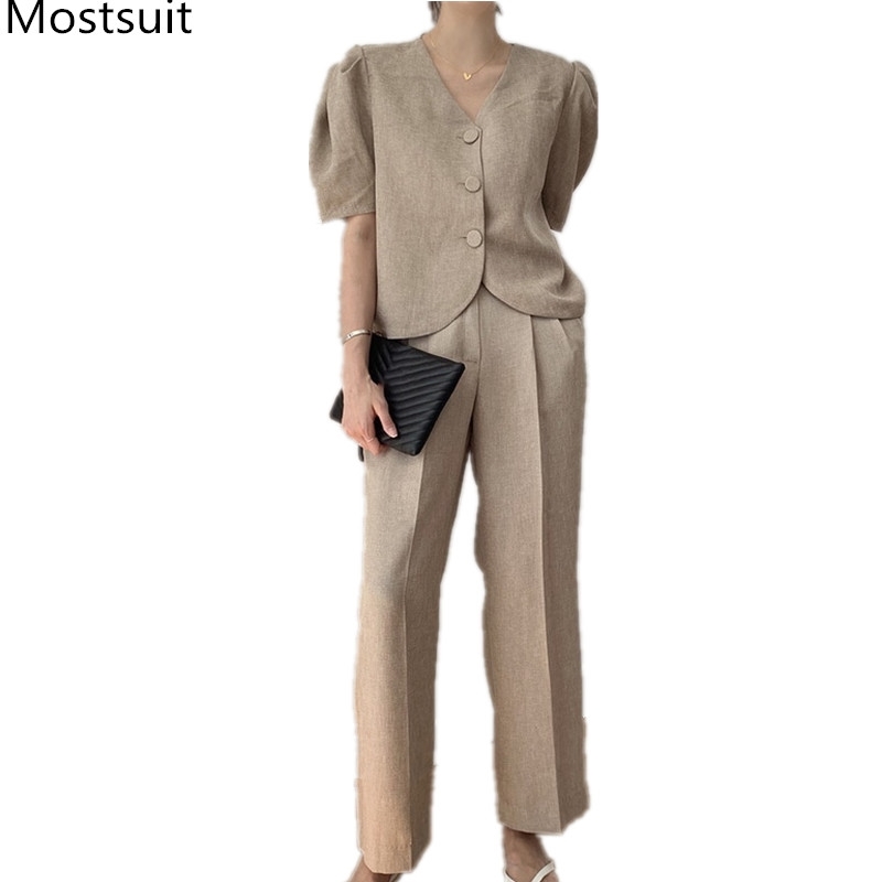 Summer Korean Solid Two Piece Sets Outfits Women V-neck Blazer + Suit Pants Suits Fashion Office Ladies 2 Pcs Femme 210518, Khaki
Summer Korean Solid Two Piece Sets Outfits Women V-neck Blazer + Suit Pants Suits Fashion Office Ladies 2 Pcs Femme 210518, Khaki