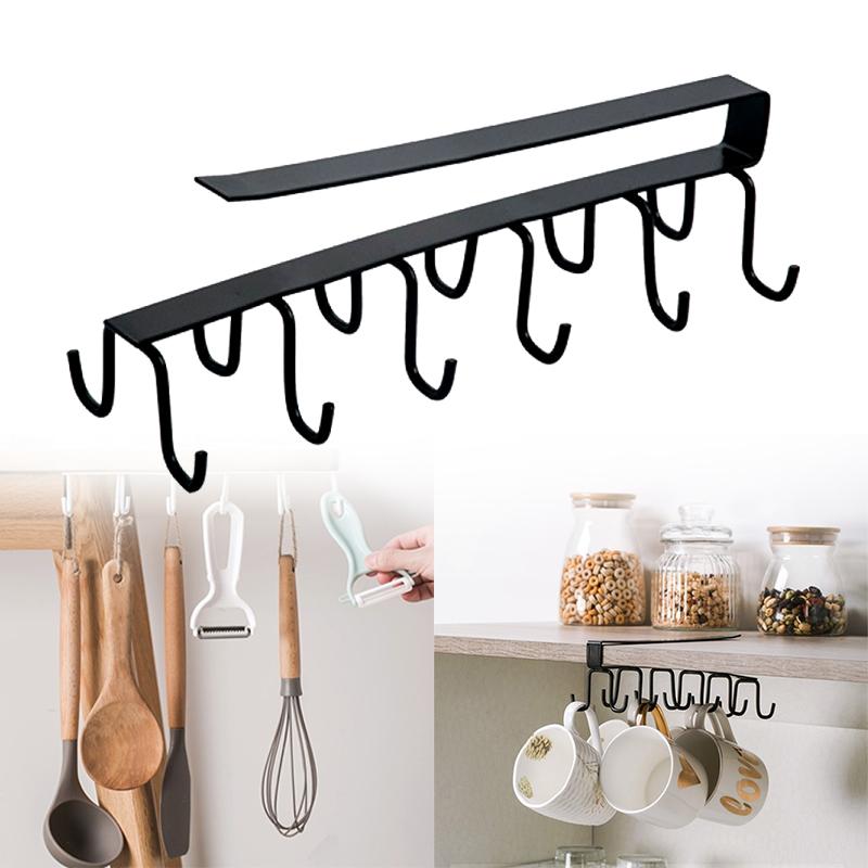 Hooks & Rails Kitchen Double-row Hook Hanging Cup Holder Household Punch-free Wall Cabinet Spatula Rack Storage Wrought Iron
Hooks & Rails Kitchen Double-row Hook Hanging Cup Holder Household Punch-free Wall Cabinet Spatula Rack Storage Wrought Iron