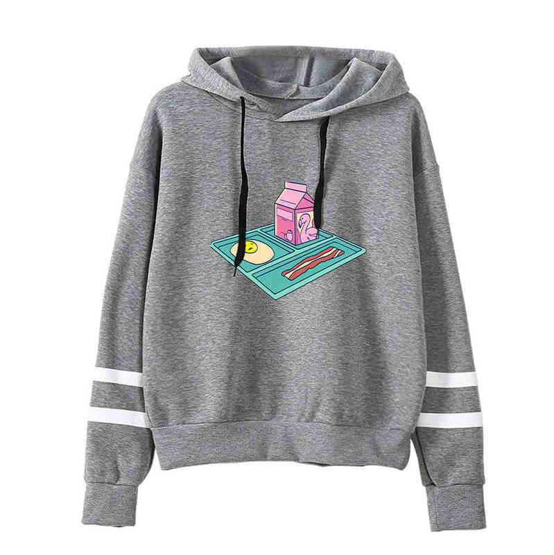 2021 Flim Flam Flamingo Merch Strawberry Milk Box Hoodie Sweatshirts stylish Autumn Winter Letter Hooded Pullovers Print Hoodie G1208