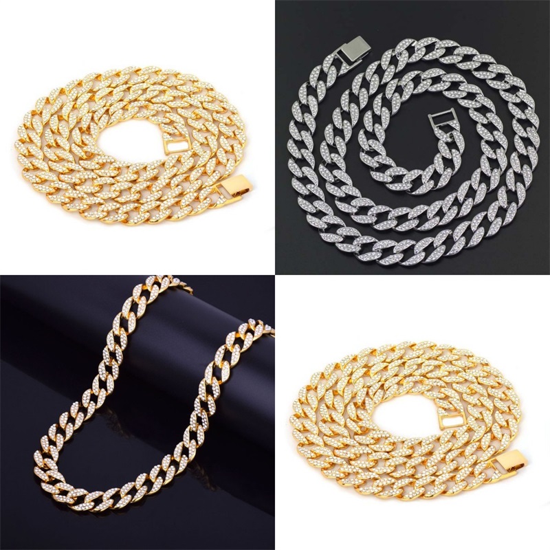 Hip Hop Bling Fashion Chains Jewelry Mens Gold Silver Miami Cuban Link Chain Necklaces Diamond Iced Out Chian Necklaces 881 R2
Hip Hop Bling Fashion Chains Jewelry Mens Gold Silver Miami Cuban Link Chain Necklaces Diamond Iced Out Chian Necklaces 881 R2