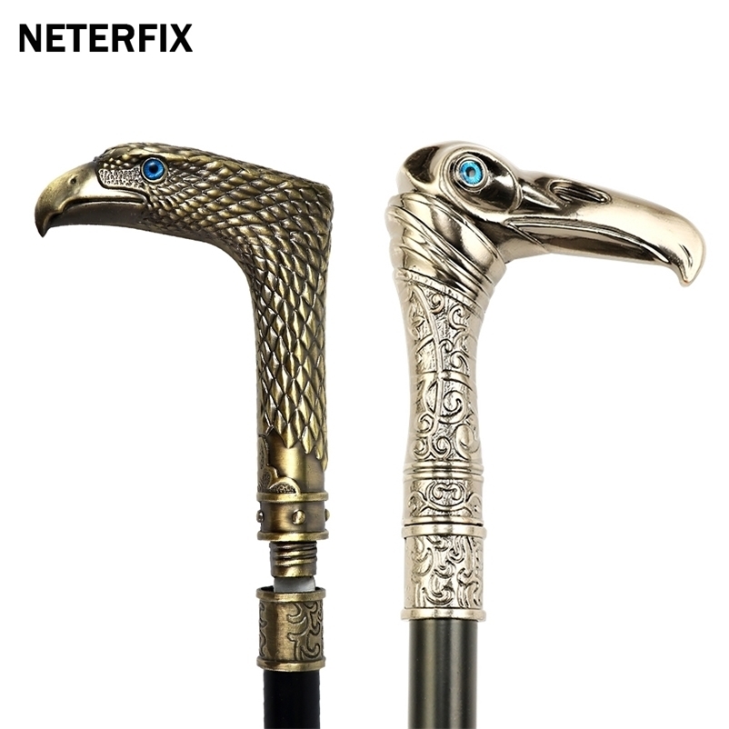 

Bronze Eagle-Head Walking Stick for Man Party Decorative Walking Cane Men Fashion Elegant Hand Cane Vintage Canes defense sticks 220110