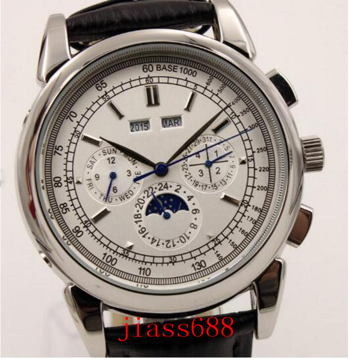 super complication timepiece 5270g automatic mens watch moon phase complicated silver dial perpetual calendar watches black leather, Slivery;brown
super complication timepiece 5270g automatic mens watch moon phase complicated silver dial perpetual calendar watches black leather, Slivery;brown