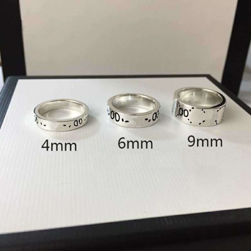 

Men's and Women's Skull ring Head Platinum Plated Silver Titanium Steel Letter G Designer Classic Fashion Luxury Jewelry Does Not Fading Hypoallergenic