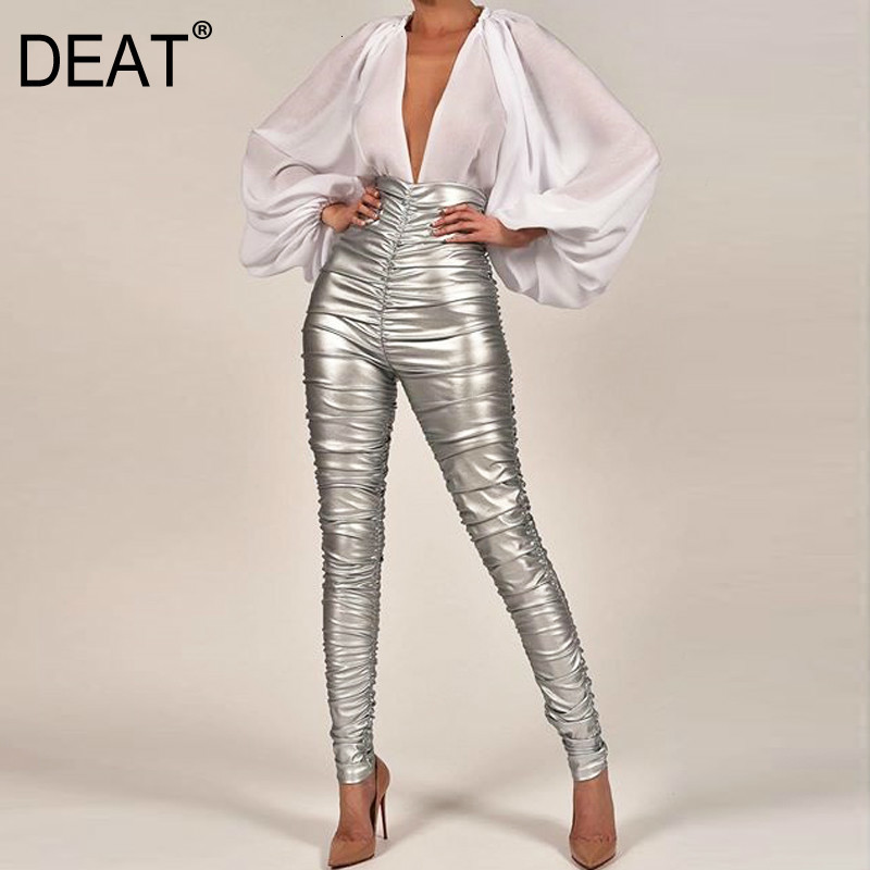 Spring Sexy High Waist Pants Bodycon Silver Pencil Causal Autumn Female Slim Women Trousers MH705 210525
Spring Sexy High Waist Pants Bodycon Silver Pencil Causal Autumn Female Slim Women Trousers MH705 210525