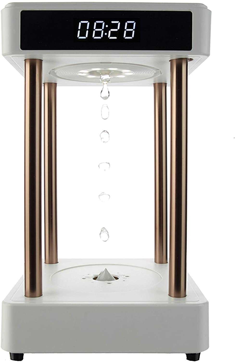 Creative Gift Anti Gravity Floating Levitating Water Drops Time Lamp for Desk Decoration Birthday Home Decor 210811