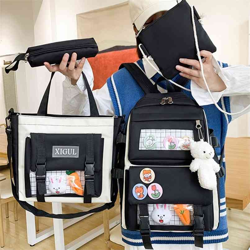 Women's Backpack Child Girl Backpack School Backpacks For Teenagers Kawaii School Backpack 3 Grade School Bags For Girls 210809