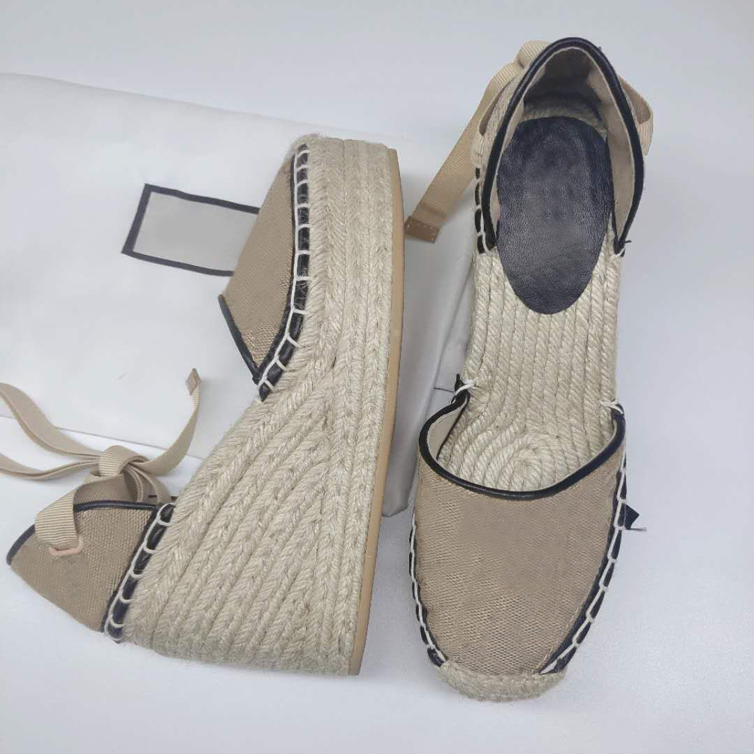 Designer Sandals Women Espadrille Strap Round Wedge Heel Heels Fashion Genuine Leather Fisherman Wedding Dress Party Shoes With Box Q-39, Link product:#1
Designer Sandals Women Espadrille Strap Round Wedge Heel Heels Fashion Genuine Leather Fisherman Wedding Dress Party Shoes With Box Q-39, Link product:#1