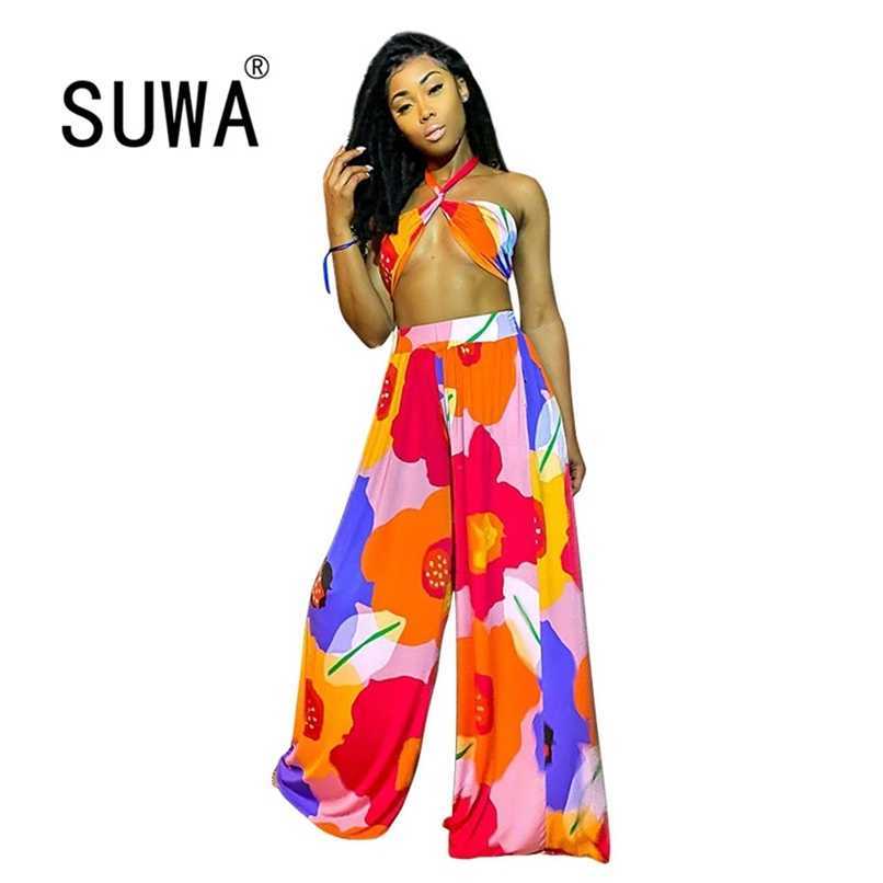 Contrast Color Print Elegant French Style Women Two Piece Outfits Summer Recommend Crop Top Wide Leg Pants Trousers 210525, Multi
Contrast Color Print Elegant French Style Women Two Piece Outfits Summer Recommend Crop Top Wide Leg Pants Trousers 210525, Multi