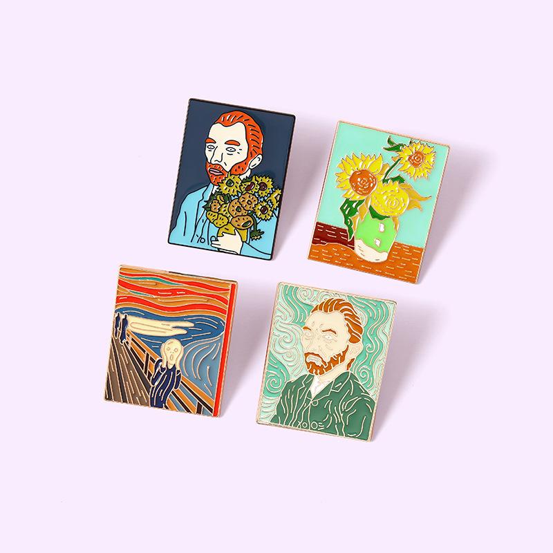 Pins, Brooches Art Retro Oil Painting Badge Fashion Classic Sunflower Enamel Brooch Personality Charm Lapel Backpack Jewelry Accessories Gif
Pins, Brooches Art Retro Oil Painting Badge Fashion Classic Sunflower Enamel Brooch Personality Charm Lapel Backpack Jewelry Accessories Gif