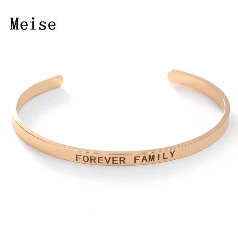 Bracelet Charm Jewelry Stainless Steel C-shaped Open Forever Family Fashion Lettering, Golden;silver
Bracelet Charm Jewelry Stainless Steel C-shaped Open Forever Family Fashion Lettering, Golden;silver