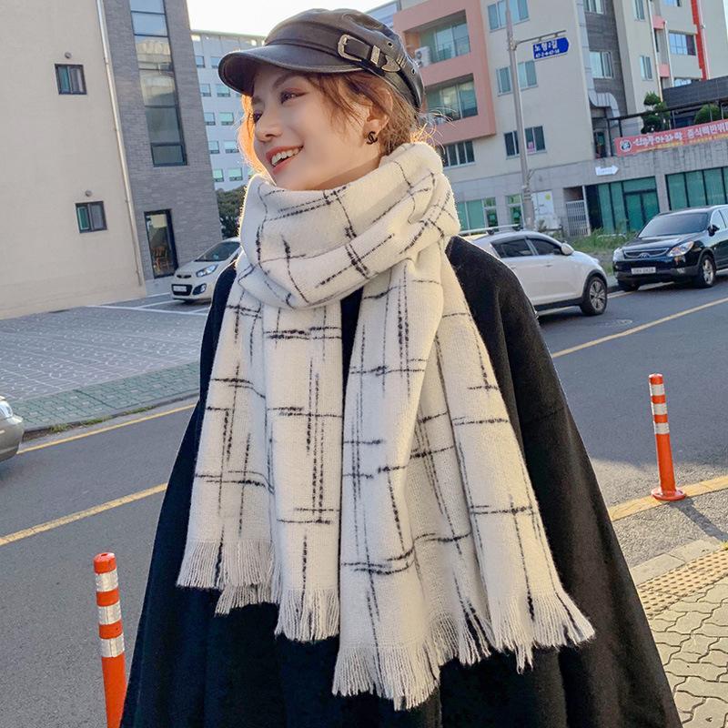 Scarves Autumn And Winter Plaid Scarf Female Warm Thickened Shawl Versatile Boys Girls Imitation Cashmere Bib, Blue;gray
Scarves Autumn And Winter Plaid Scarf Female Warm Thickened Shawl Versatile Boys Girls Imitation Cashmere Bib, Blue;gray