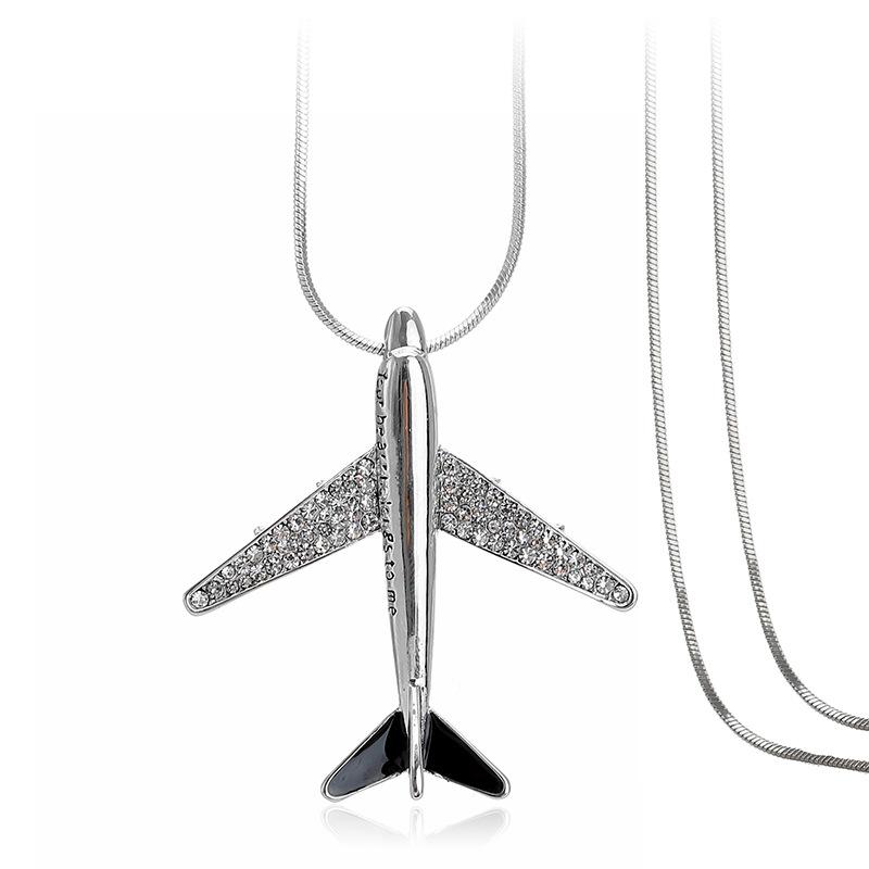 Pendant Necklaces Women's Aircraft Long Necklace Airplane Rhinestone Alloy Sweater Chain
Pendant Necklaces Women's Aircraft Long Necklace Airplane Rhinestone Alloy Sweater Chain