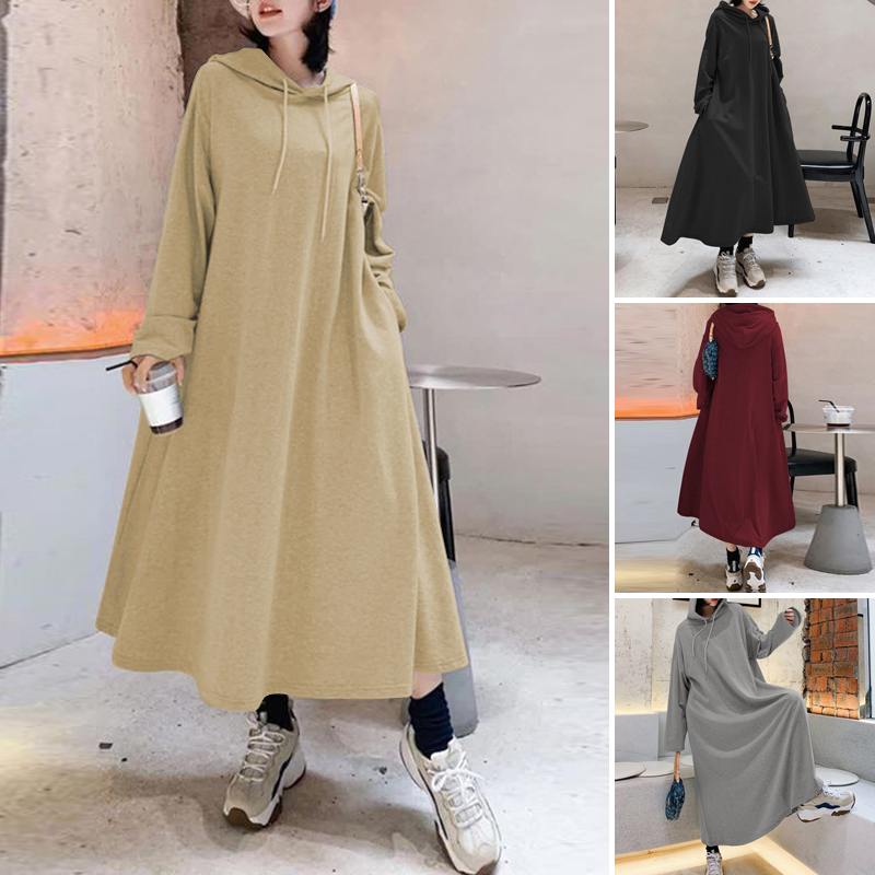 2021stylish hooded hoodies dress women autumn sweatshirts 2021 zanzea casual long sleeve maxi vestidos female solid robe oversized, Black;gray
2021stylish hooded hoodies dress women autumn sweatshirts 2021 zanzea casual long sleeve maxi vestidos female solid robe oversized, Black;gray