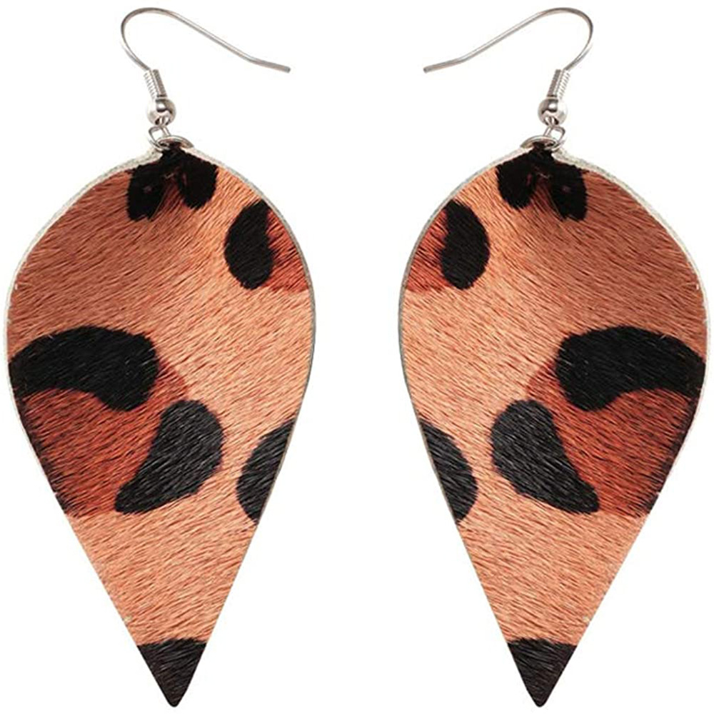 Fashion Leopard Printed Genuine leather Leaf Drop Dangle Earring Spot Dot Striped Leathers Earrings for Woman Jewelry
Fashion Leopard Printed Genuine leather Leaf Drop Dangle Earring Spot Dot Striped Leathers Earrings for Woman Jewelry