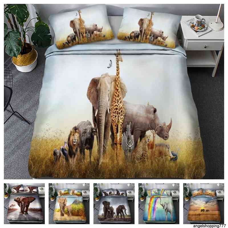 Hot Style Bedding 3d Digital Elephant Printing 2/3pcs Duvet Cover Set Single Twin Double Full King Bedroom Decor
Hot Style Bedding 3d Digital Elephant Printing 2/3pcs Duvet Cover Set Single Twin Double Full King Bedroom Decor