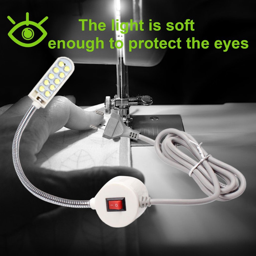 New 2W 30LED Portable sewing machine Light LED Night lamp Magnetic mounting base Swing neck lamp For all sewing machines lighting