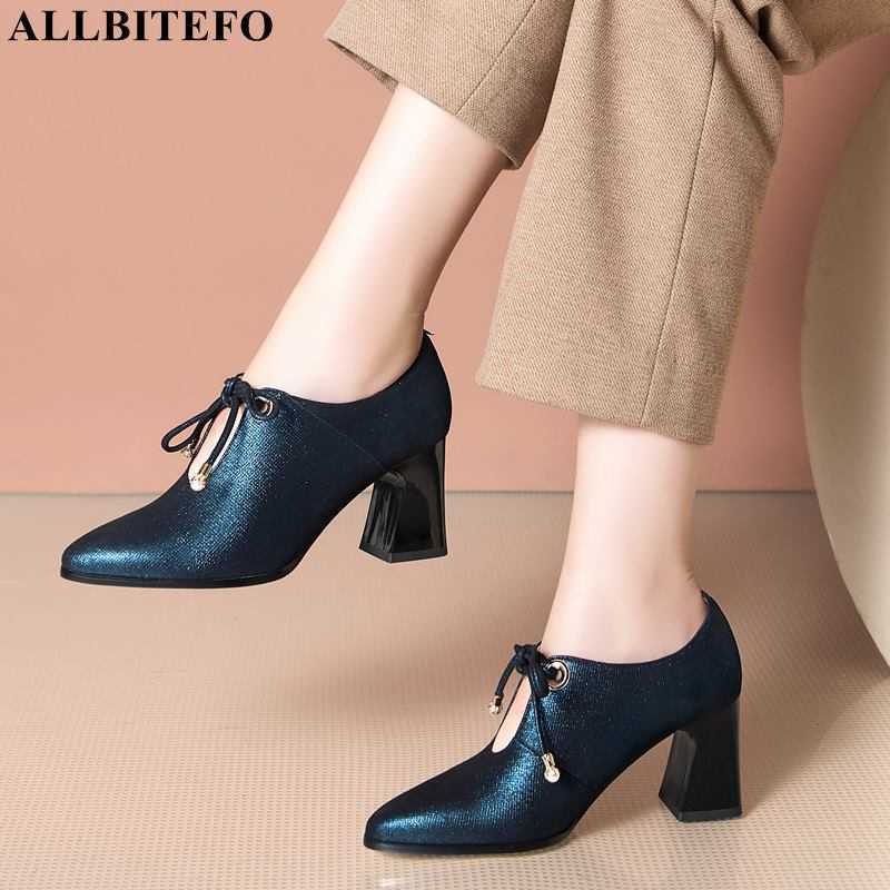 ALLBITEFO size 33-42 sheepskin real genuine leather women heels bow design blue fashion high heel shoes party wedding shoes 210611, As picture
ALLBITEFO size 33-42 sheepskin real genuine leather women heels bow design blue fashion high heel shoes party wedding shoes 210611, As picture