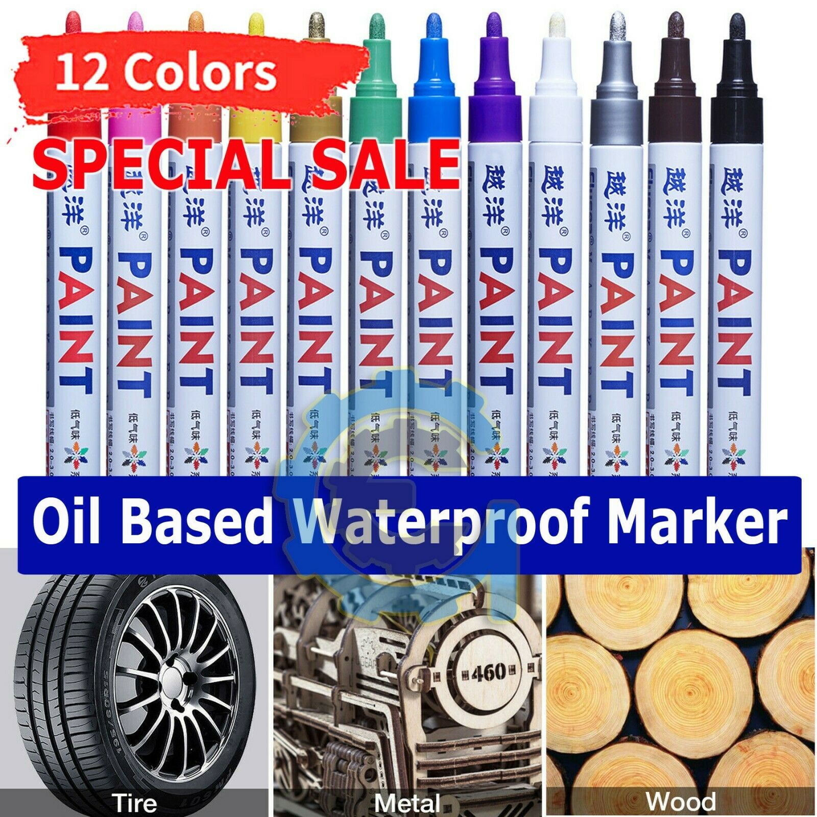 Waterproof Marker Pen Tyre Tire Tread Rubber Permanent Non Fading Marker Pen Paint Pen White Color can Marks on Most Surfaces
Waterproof Marker Pen Tyre Tire Tread Rubber Permanent Non Fading Marker Pen Paint Pen White Color can Marks on Most Surfaces
