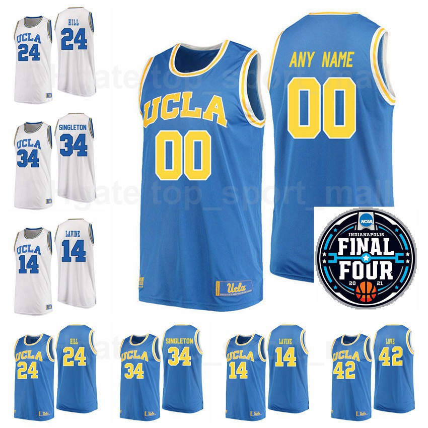 NCAA Basketball Final Four UCLA BRUINS College 24 Jalen Hill Jersey 34 David Singleton 2 Lonzo Ball Zach LaVine Kevin Love Baron Davis, With final four patch
NCAA Basketball Final Four UCLA BRUINS College 24 Jalen Hill Jersey 34 David Singleton 2 Lonzo Ball Zach LaVine Kevin Love Baron Davis, With final four patch