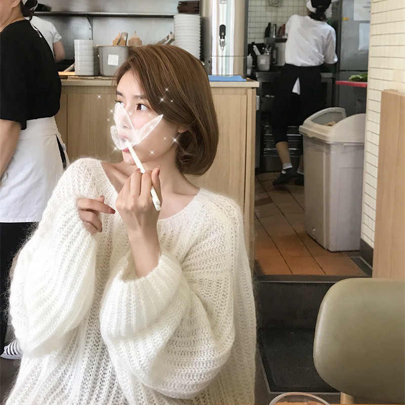 Women' Sweaters Female fashion oversized loose white green sweater spring hollow autumn out mohair knitted top long shirt casual sleeve OIZB, 1# shoe box
Women' Sweaters Female fashion oversized loose white green sweater spring hollow autumn out mohair knitted top long shirt casual sleeve OIZB, 1# shoe box