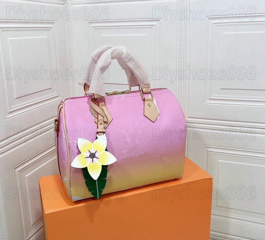 Speedy Bandouliere 25 Pink Colorful Handbag With a Leather Flower Charm Designer Canvas Nano 2021 Summer Cross body Key Lock Pouch Totes Purse Wallets M45722 M45724, No bag;for different fees only
Speedy Bandouliere 25 Pink Colorful Handbag With a Leather Flower Charm Designer Canvas Nano 2021 Summer Cross body Key Lock Pouch Totes Purse Wallets M45722 M45724, No bag;for different fees only