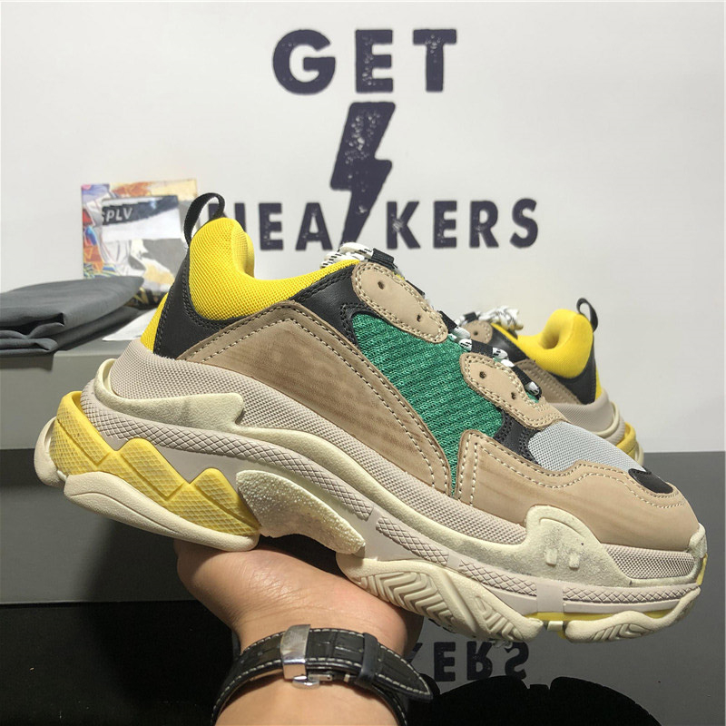 Top Quality Arrival Triple S Fashion Paris Dad Shoes Golden Vintage Tripler Casual Platform Mens Women Breathable Sneakers Trainers With Box