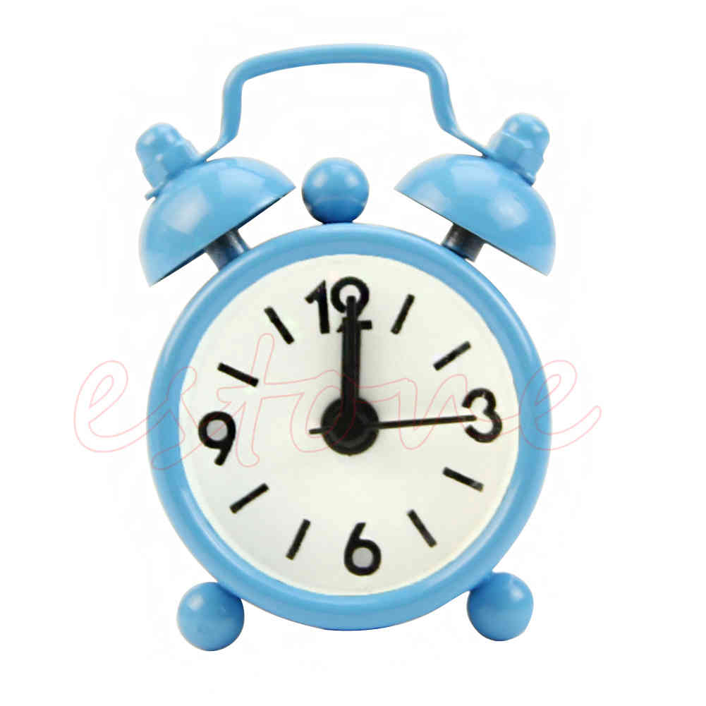 Fashion Beautiful Cartoon Tile Number Round Table Alarm clock for Kid Home Decor