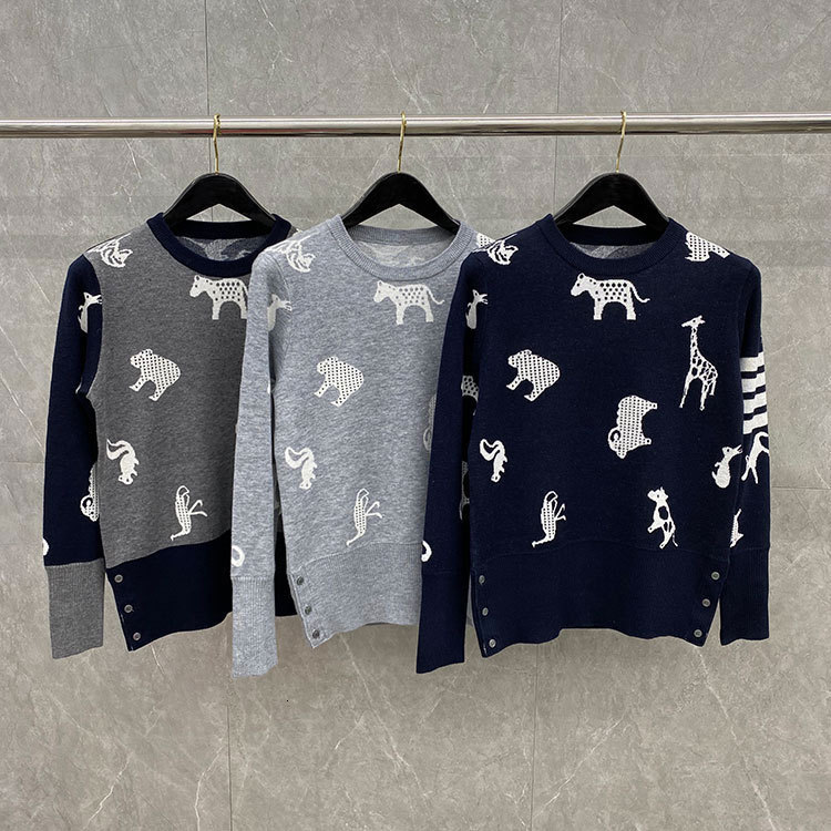 tees Fashion TB Thom Brand Sweaters Women Slim O-Neck Pullovers Clothing Striped Wool Animal Pattern Autumn Winter Casual Coat, White
tees Fashion TB Thom Brand Sweaters Women Slim O-Neck Pullovers Clothing Striped Wool Animal Pattern Autumn Winter Casual Coat, White