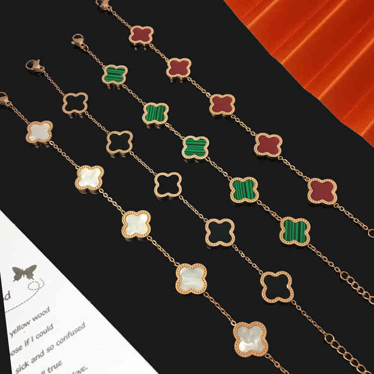 Fashion Jewelry Lucky Ladi Four Leaf Clover Bracelet 18K Gold Plated Stainls Steel Bracelet
Fashion Jewelry Lucky Ladi Four Leaf Clover Bracelet 18K Gold Plated Stainls Steel Bracelet