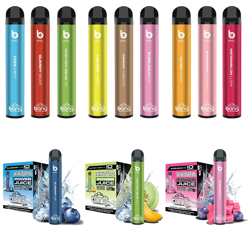Bang XXL 2000 Puffs XXTRA Power Juice Disposable Vape Pen Kits cigarettes 800mAh Battery 5ML Vapor Pod eCigs Puff bars electronic cigarette
Bang XXL 2000 Puffs XXTRA Power Juice Disposable Vape Pen Kits cigarettes 800mAh Battery 5ML Vapor Pod eCigs Puff bars electronic cigarette