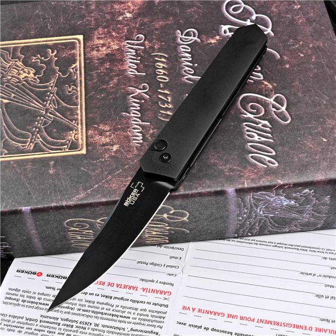 Boker 940 Osborne Folding Knife 154CM Satin Plain Blade Anodized Spacer titanium Aviation aluminum Handles Utility EDC Tools automatic knives
Boker 940 Osborne Folding Knife 154CM Satin Plain Blade Anodized Spacer titanium Aviation aluminum Handles Utility EDC Tools automatic knives