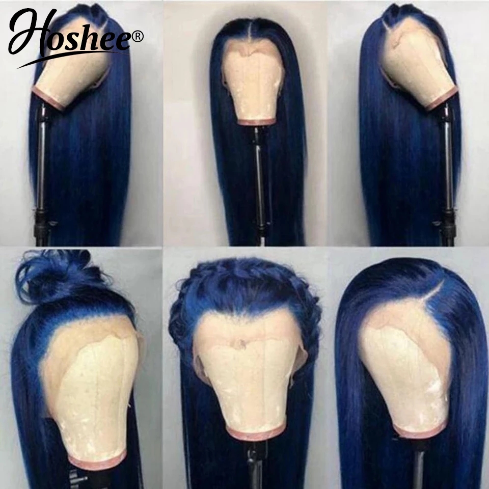 Brazilian None Lace Frontal Wig simulation Human Hair Straight Orange/Red/Green/Blue/Pink color Pre Plucked Long Synthetic Wigs 150%