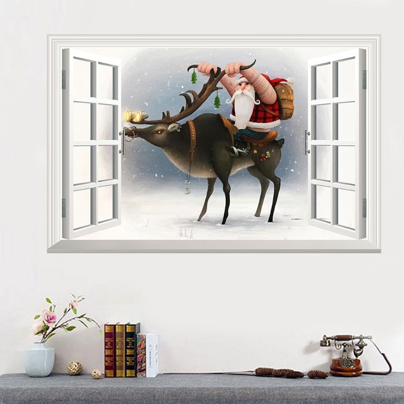 Party Decoration Christmas Window Stickers Elk Snow View House PVC Wall Removable Decals Home Living Room DIY
Party Decoration Christmas Window Stickers Elk Snow View House PVC Wall Removable Decals Home Living Room DIY