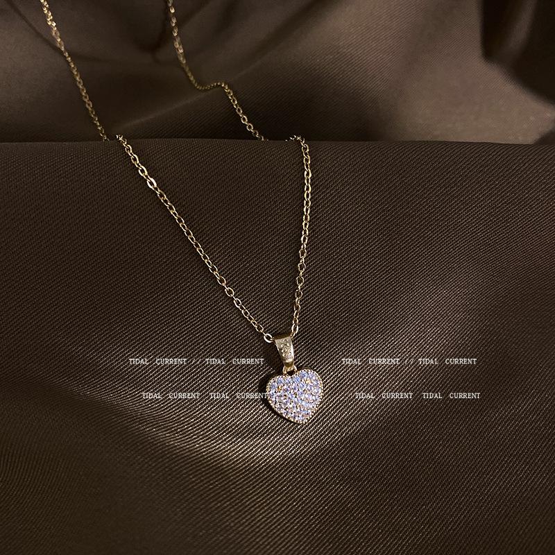 Pendant Necklaces Gold Plated Titanium Steel Choker Necklace For Women Temperament Zirconia Small Heart Fashion Party Jewelry
Pendant Necklaces Gold Plated Titanium Steel Choker Necklace For Women Temperament Zirconia Small Heart Fashion Party Jewelry
