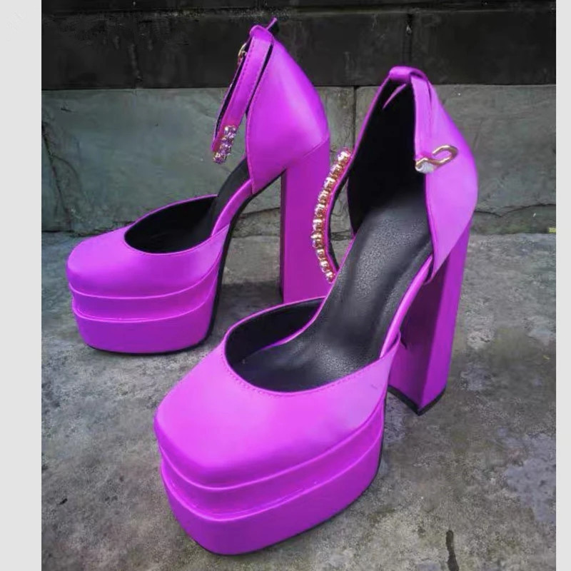Brand Designer Women Shoes Super High Heels Platform Stain Square Toe Slingback Runway T-Show Heel Party Pumps Woman, Black
Brand Designer Women Shoes Super High Heels Platform Stain Square Toe Slingback Runway T-Show Heel Party Pumps Woman, Black