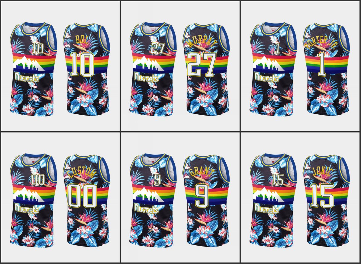 Men DenverNuggetsNikolaJokic Jamal Murray Michael Porter Jr. Bol Bol Jerami Grant Custom Floral Fashion Black Jersey
Men DenverNuggetsNikolaJokic Jamal Murray Michael Porter Jr. Bol Bol Jerami Grant Custom Floral Fashion Black Jersey