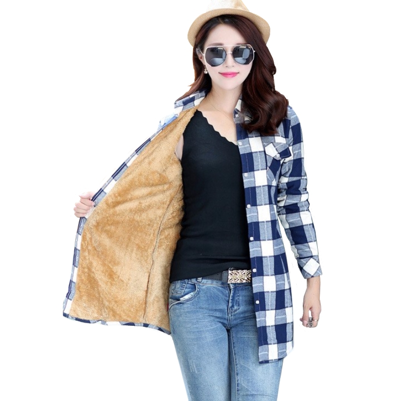 Women Velvet Thick Warm Plaid Shirt Female Full Tops Winter Long Checkered Blouse Blusas Femininas Chemise Femme M- HS1589, 669915
Women Velvet Thick Warm Plaid Shirt Female Full Tops Winter Long Checkered Blouse Blusas Femininas Chemise Femme M- HS1589, 669915