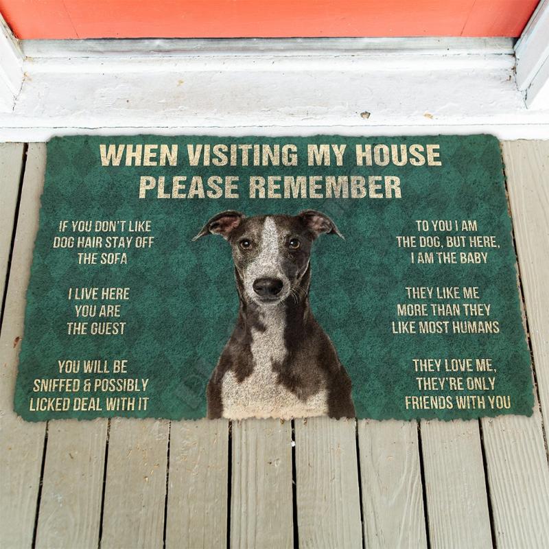 Please Remember Whippet House Rules Custom Doormat Non Slip Door Floor Mats Decor Porch Carpets
Please Remember Whippet House Rules Custom Doormat Non Slip Door Floor Mats Decor Porch Carpets
