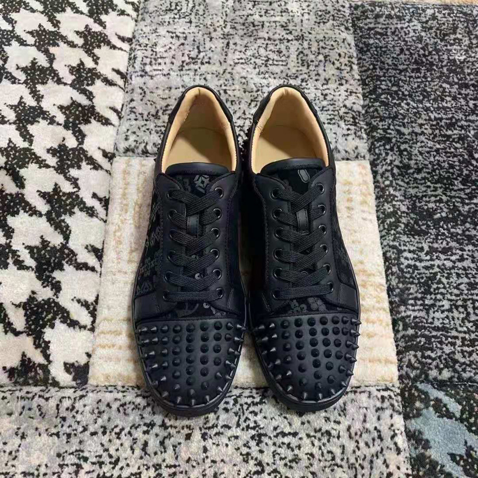 Luxury Famous Red Bottom Dress Shoes Casual Black Loui Junior Spikes Flat Fashion Men Women Low Tops Elastikid Leather Design Outdoor Sports Party Sneakers EU 35-47, #1
Luxury Famous Red Bottom Dress Shoes Casual Black Loui Junior Spikes Flat Fashion Men Women Low Tops Elastikid Leather Design Outdoor Sports Party Sneakers EU 35-47, #1