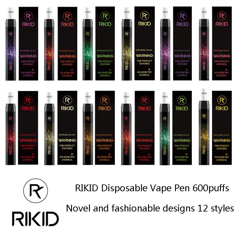 RIKID Vape Pen 600puffs Electronic Cigarette Shion Pod E-Cigarette Disposable Device Factory direct sale 12 colors optional colorful 500mah
RIKID Vape Pen 600puffs Electronic Cigarette Shion Pod E-Cigarette Disposable Device Factory direct sale 12 colors optional colorful 500mah