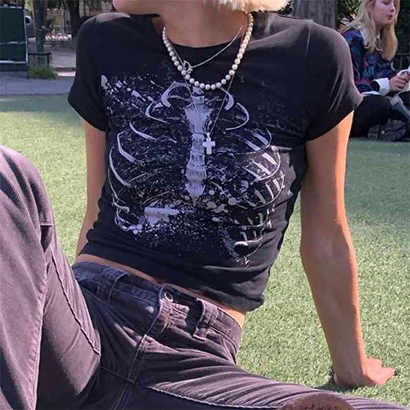 T Shirt Women Goth Harajuku Kawaii Summer Clothes Black T-Shirts Casual Tshirt Korean Fashion Crop Top Vintage Top Women Tops 210722
T Shirt Women Goth Harajuku Kawaii Summer Clothes Black T-Shirts Casual Tshirt Korean Fashion Crop Top Vintage Top Women Tops 210722