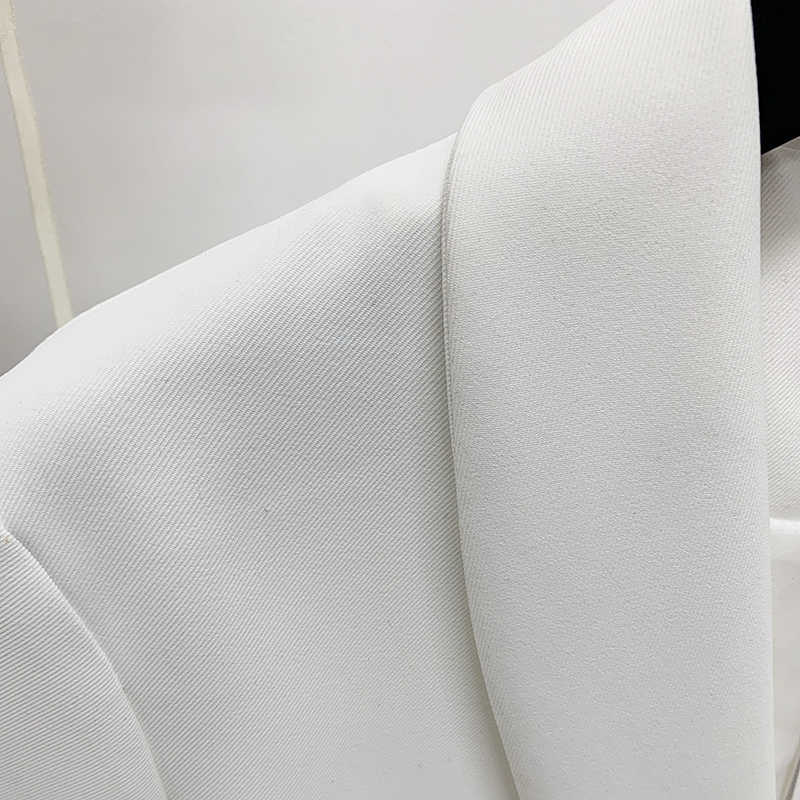 SISPELL Female Two piece Suit Lapel Collar Long Sleeve Loose Lace Up Blazer Coat High Waist Women's Casual Set 210930