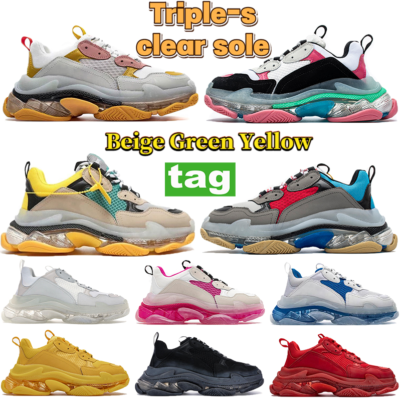 Platform triple-s clear sole Casual shoes Paris black white neon beige green yellow gym red blue fluo sneakers Fashion men women shoe, Bubble wrap packaging
Platform triple-s clear sole Casual shoes Paris black white neon beige green yellow gym red blue fluo sneakers Fashion men women shoe, Bubble wrap packaging