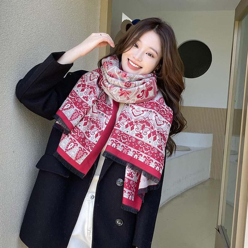 Hats, Scarves & Gloves Sets Christmas Scarf, Winter 2021, Printed, Warm, Shawl, Imitation Cashmere, Mid-length, Sweet, Tassel Design
Hats, Scarves & Gloves Sets Christmas Scarf, Winter 2021, Printed, Warm, Shawl, Imitation Cashmere, Mid-length, Sweet, Tassel Design