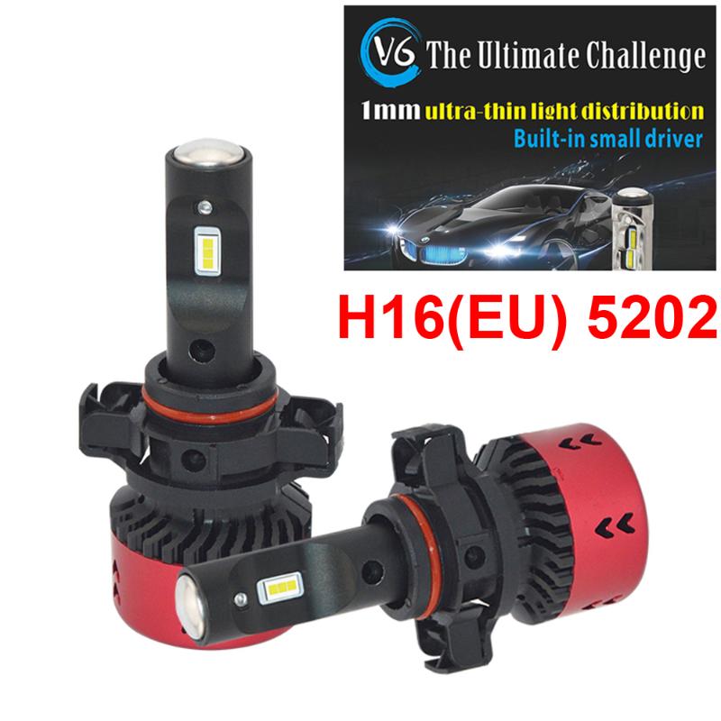 Car Headlights 1 Set H16(EU) 5202 70W 9600LM V6 LED Headlight All-in-one 1MM Ultra Thin FLIP Chips EMC Pure White 6000K Drive Fog Lamp Bulb
Car Headlights 1 Set H16(EU) 5202 70W 9600LM V6 LED Headlight All-in-one 1MM Ultra Thin FLIP Chips EMC Pure White 6000K Drive Fog Lamp Bulb