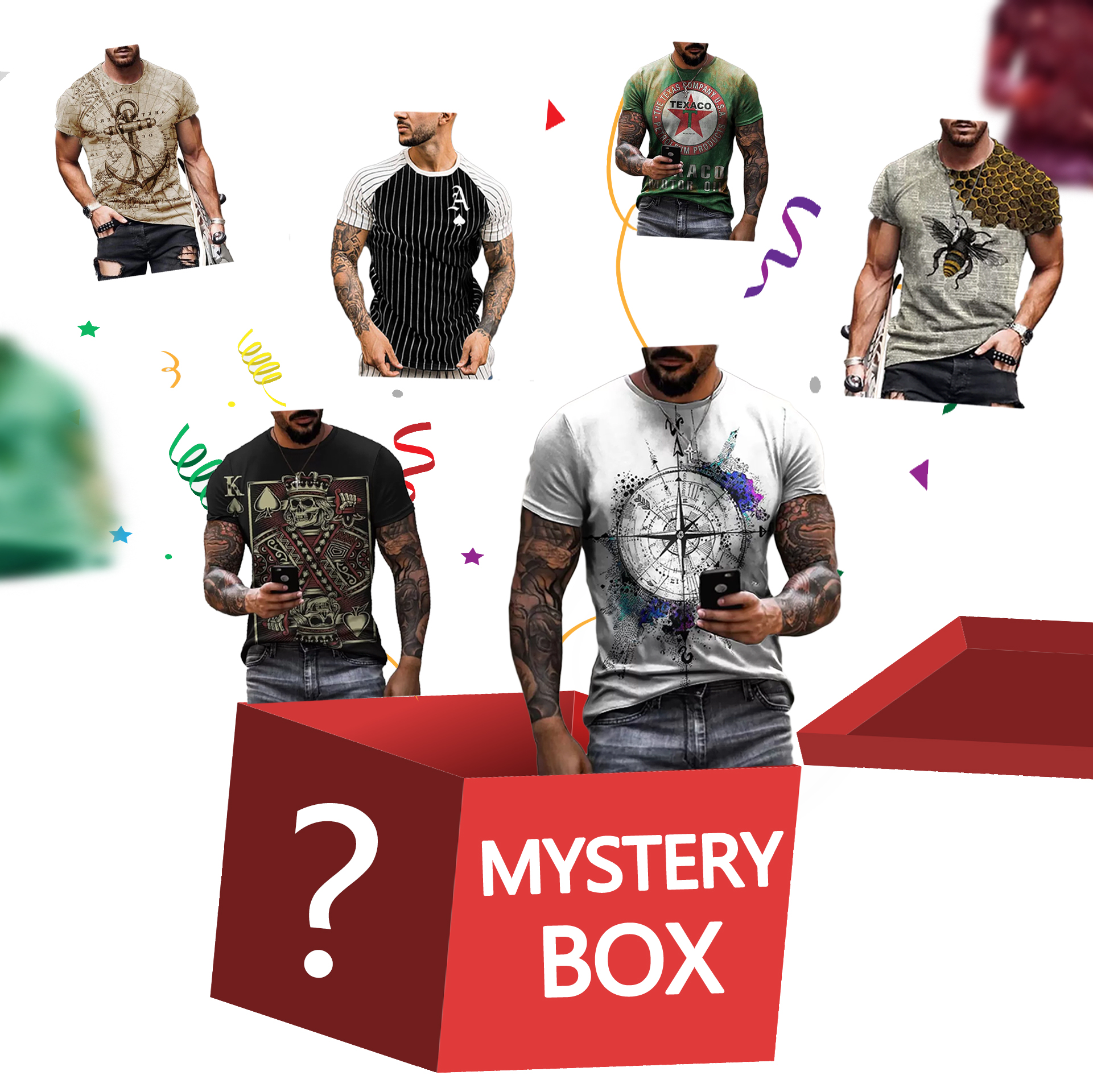 The Lucky Mystery Toy Gift Box Has A Chance To Open: Men's T-Shirts Short Random Style, White;black
The Lucky Mystery Toy Gift Box Has A Chance To Open: Men's T-Shirts Short Random Style, White;black