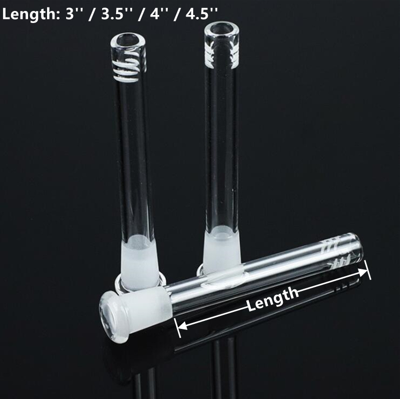 DHL Glass DownStem 4 Sizes 14mm Female to 18mm Male Hookah Stem Drop Down Adapter For Water Bong Dab Rigs
DHL Glass DownStem 4 Sizes 14mm Female to 18mm Male Hookah Stem Drop Down Adapter For Water Bong Dab Rigs