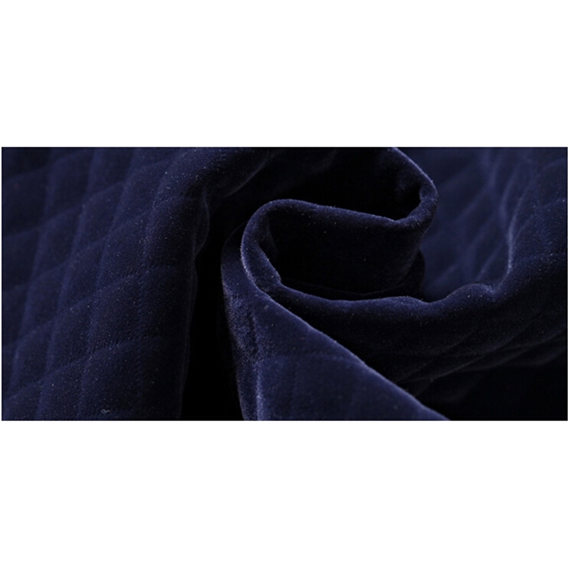 Autumn And Winter Blue Velvet Big Swing Dresses Long Sleeve Single Breasted Plus Size Vestido Da Festa 210520